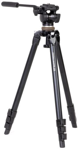 SLIK動画用三脚シネママスター274スプリングバランス+オイルフリュード雲台60mm径ボールレベラーロング..
