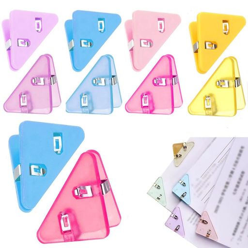 コナークリップ(24枚入)三角クリップ三角ブックコーナークリップ本の角の保護紙を傷つけませんコーナー..