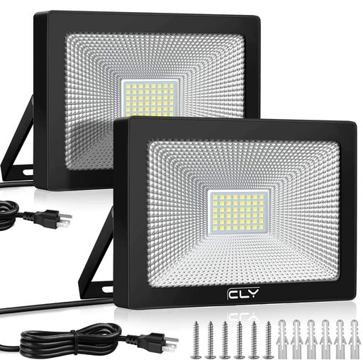 CLY投光器50W昼白色屋外ウォールライト玄関ライト防犯ライト作業灯集魚灯駐車場灯看板灯省エネ高輝度6500K5000LMIP66防水工場体育館倉庫ナイター壁掛け庭園ベランダ廊下屋外天井照明用