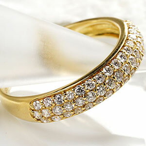 ファッション・ジュエリー・アクセサリー・レディース・指輪・リング・K18・ホワイトゴールド・イエローゴールド・ダイヤモンド・ダイアモンド・ダイヤ・ダイア・パヴェ・pave・送料無料・品質保証書・プレゼント・4月誕生石・ダイヤモンドリング【楽ギフ_包装】 *