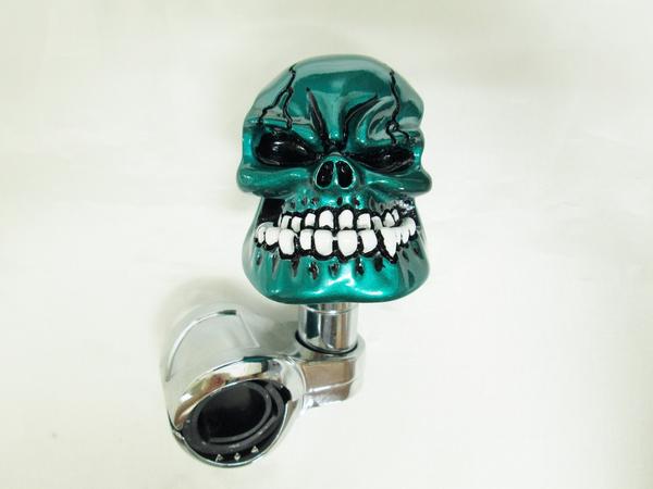 ハンドルスピンナー◎スカル（ドクロ）◎グリーン（緑）