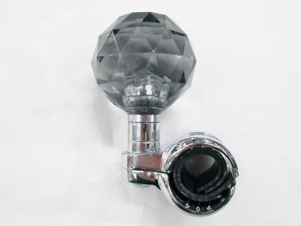 ハンドルスピンナー◎丸型 ダイヤカット◎スモーク（ブラック・黒）