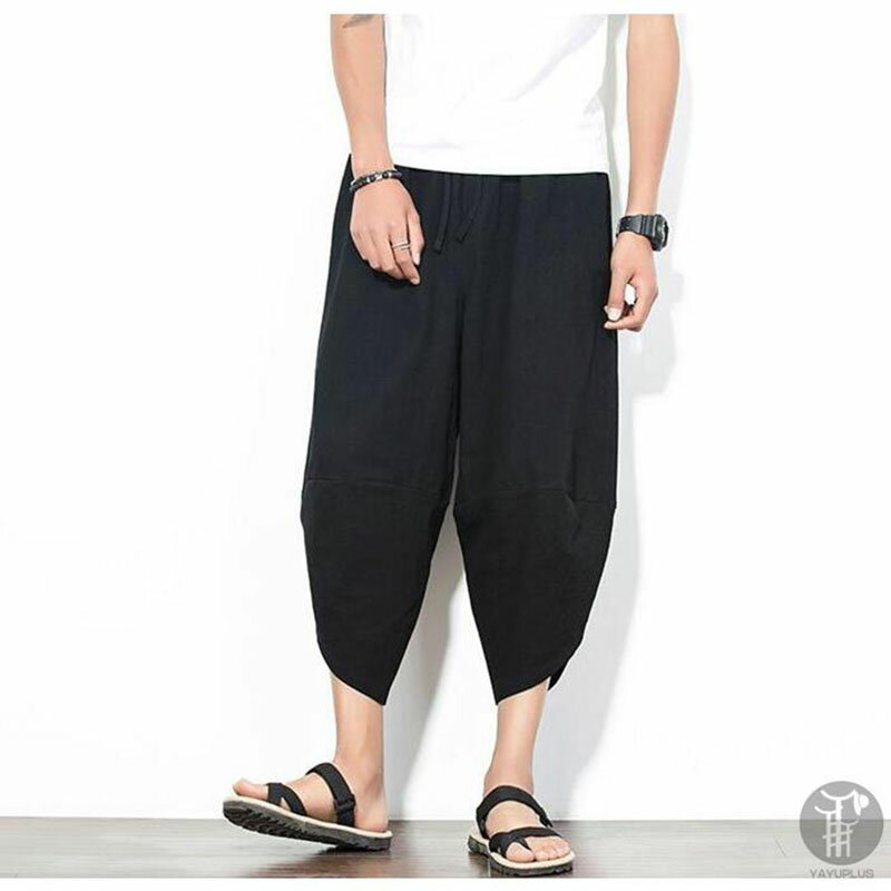 サルエルパンツ メンズ 麻 涼しい ゆったりメンズ パンツ 夏 大きいサイズ サルエルパンツ レディース クロップドパンツ アラジンパンツ ボトムス ズボン リネン バルーンパンツ ガウチョパンツ 7分丈 ワイドパンツ 綿麻パンツ リネンパンツ 黒