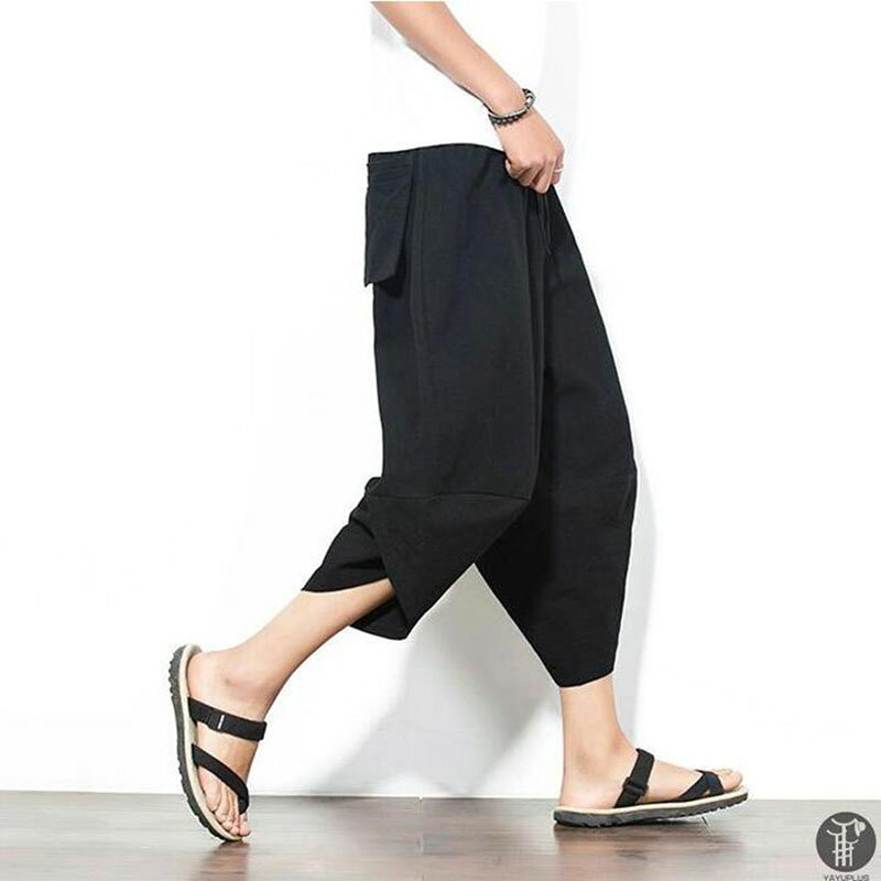 サルエルパンツ メンズ 麻 涼しい ゆったりメンズ パンツ 夏 大きいサイズ サルエルパンツ レディース クロップドパンツ アラジンパンツ ボトムス ズボン リネン バルーンパンツ ガウチョパンツ 7分丈 ワイドパンツ 綿麻パンツ リネンパンツ 黒