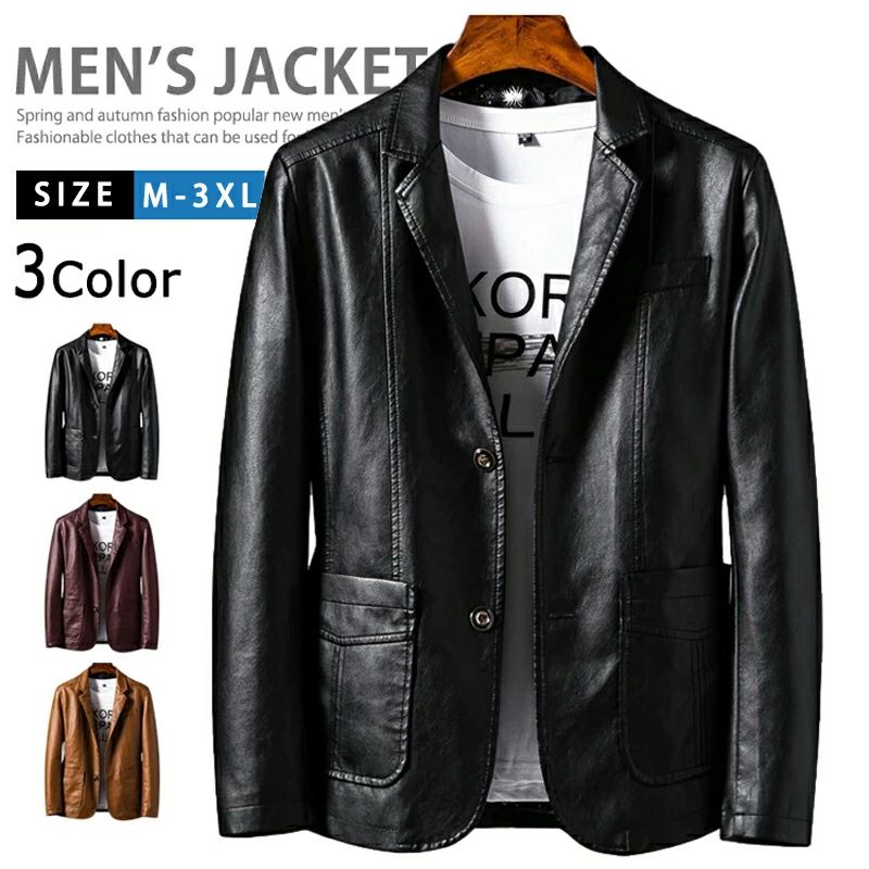 ライダースジャケット 革ジャン メンズ レザージャケット テーラードジャケット アウター ブレザー 革ジャケット シングルライダース バイク ジャケット ブルゾン ジャンパー バイクウェア カジュアル ビジネス 大きいサイズ 春 秋 冬 秋服 秋服 服