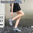 レインシューズ おしゃれ メンズ 男女兼用 無地 長靴 雨靴 レディース 23-27 カップル シンプル レインブーツ 靴 ショート アウトドア 完全防水 ブラ...