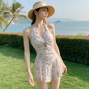 送料無料 水着 レディース オールインワン 体型カバー水着 可愛い ママ水着 花柄 20代 30代 40代 オトナ 女子 大きいサイズ フリル フレアスカート ...