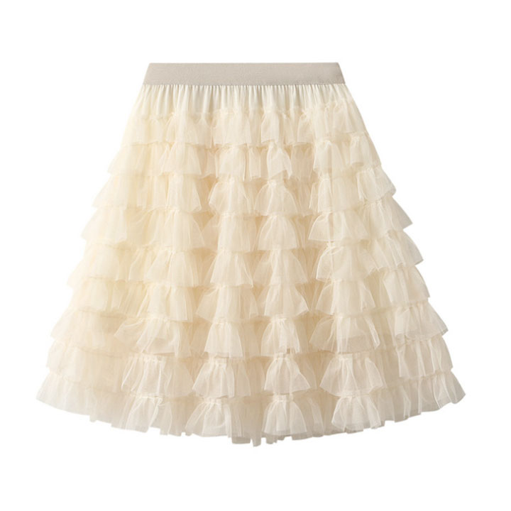 ショップYRAのチュールスカート レディース 可愛い プリーツ ミニ ウストゴム フリーサイズ 膝上 夏 スカート シンプル 着やせ フレアスカート レディース チュール 大人 プリーツ Aライン お洒落 ふんわり レディースファッション ホワイト ブラック ベージュ グリーン｜アングル3