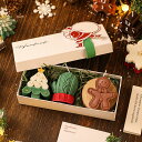 クリスマス アロマキャンドル クリスマスツリー ジンジャーブレッドマン ギフトボックス 香り 癒し 冬の香り リラックス キャンドル プレゼント おしゃれ イン...