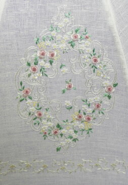 ベトナム刺繍 手刺繍 刺繍麻(あさ)のパラソル 日傘 皇室御用達 前原光栄商店「前原傘 ベトナム刺繍麻日傘(UVカット加工)手元エゴノキ白 B/Cタイプ」 【送料無料】