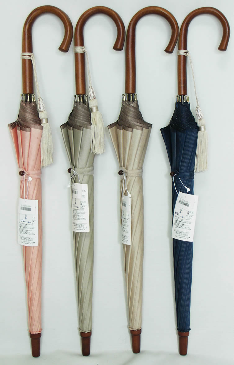 日本の色 藍色を中心に草木染め 茜 クルミ 柿渋 藍の晴雨兼用のパラソルです。皇室御用達 前原光榮商店..