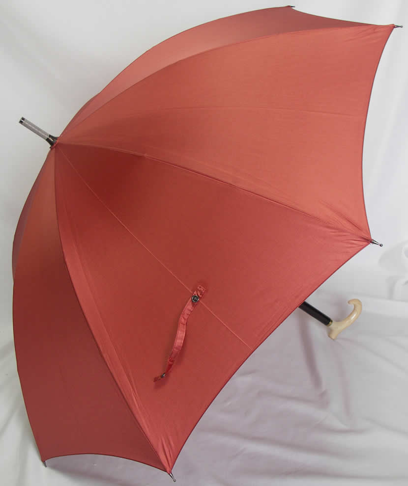 ダービー型傘　朱アイボリー86　【送料無料】