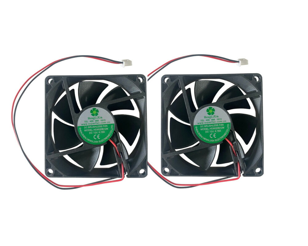 ■ 2個セット ■難燃性■DC FAN 12V用■ 冷却ファン ■型番：HD8020B12M