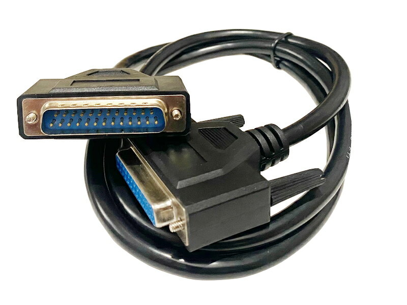 ■DB25■1mオス-メス[ILDAケーブル](黒)