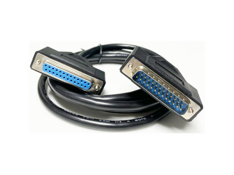 ■DB25■2mオス-メス[ILDAケーブル](黒)