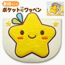 ポケット付ワッペン(お星さま) アイロン接着 大きいポケットワッペン 大きいアップリケ ビッグサイズ(3)