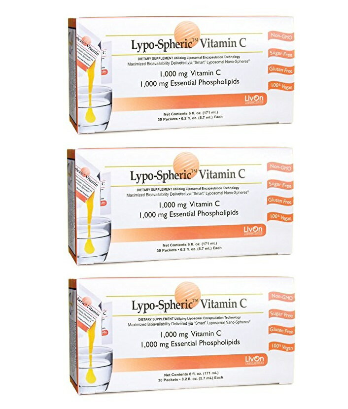 3箱セット　リポスフェリックビタミンC　1000mg　30包入/リポソーム 高濃度 ビタミンC サプリメント- lypo-spheric