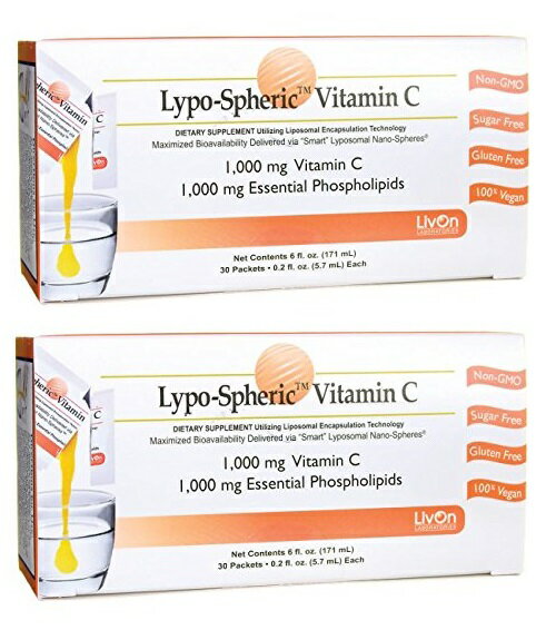 2箱セット リポスフェリックビタミンC　1000mg　30包入/リポソーム 高濃度ビタミンC サプリメント lypo-spheric