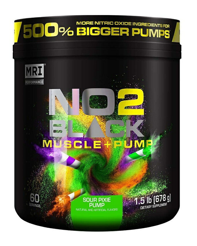 シェイカーカップ1個プレゼント MRI NO2 Black Sour Pixie Pump 60servings (678g) - NO2 ブラック サワーピクシーポンプ味 60回分 (678g) / プレワークアウト 海外通販