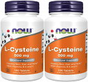 2個セット ナウフーズ Lシステイン 500mg 100タブレット - NOW Foods L-Cysteine 500mg 100 tabs