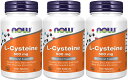 3本セット ナウフーズ Lシステイン 500mg 100タブレット - NOW Foods L-Cysteine 500mg 100 tabs