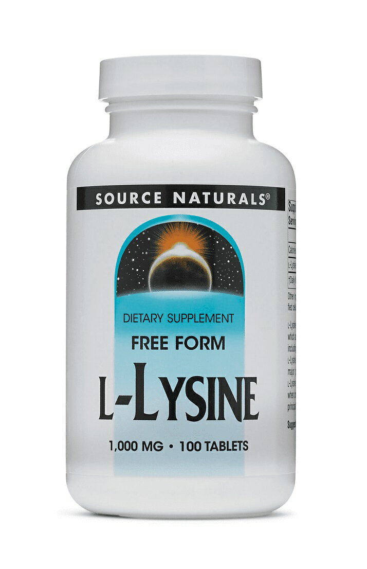 ソースナチュラルズ　L-リジン　1000mg　100タブレット - L-Lysine 1000mg 100tabs　海外通販