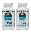 2本セット　ソースナチュラルズ　L-リジン　1000mg　100タブレット - L-Lysine 1000mg 100tabs　海外通販