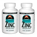 2本セット　ソースナチュラルズ 亜鉛（亜鉛アミノ酸キレートとして）50 mg　250 タブレット - Source Naturals ZINC (as zinc amino ac..