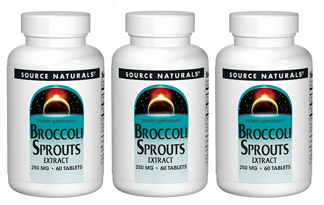3個セット ブロッコリースプラウトエキス（スルフォラファン) 250mg 60タブレット - 3 bottles Broccoli Sprouts Extract 250mg 60 tabs -　海外通販