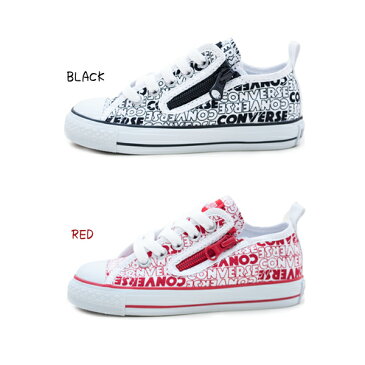 converse コンバース チャイルド オールスター N ロゴタイプス Z OX CHILD ALL STAR N LOGOTYPES Z OX スニーカー ファスナー インソール ローカット キャンバス 子供 スニーカー キッズシューズ ホワイト ブラック レッド /AN