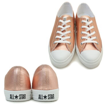 コンバースレディーススニーカー オールスター SグロッシーメタリックOX CONVERSE ALLSTAR GLOSSYMETALIC OX シャイニー アーモンドトゥ ローカット ローヒール ぺたんこ スマート細身 シルバー ピンク 8S/AN /RU