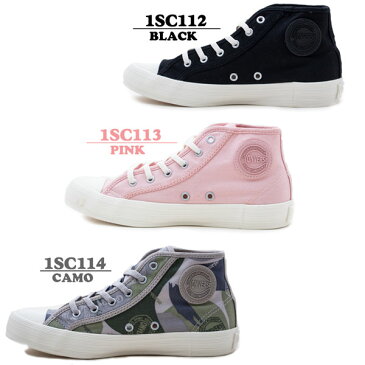 CONVERSE BIG C ARMYSHOES MID コンバース ビッグC アーミーシューズ ミッド 1SC112 1SC113 1SC114 レディース アーモンドトゥ 通学 ハイカットスニーカー ローヒール ぺたんこ スマート キャンバス ブラック カモ ピンク /MR