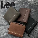 リー 革二つ折り財布 メンズ Lee リー 0520528 ラウンド財布 牛革 ステッチ 二つ折り 人気 プレゼント 父の日 誕生日 おしゃれ 小物 さいふ サイフ ウォレット レザー メンズ DK DC コンパクト クリスマス 兼用 /RB/ST