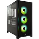 CORSAIR iCUE 4000X RGB 強化ガラス製ミドルタワー...(2)
