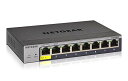 【正規品】 ネットギア NETGEAR スイッチングハブ 8ポート 1G 金属筐体 静音ファンレス クラウド管理 スマートスイッチ GS108T-300JPS