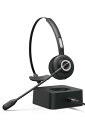 エレコム(ELECOM) ヘッドセット Bluetooth 5.2 ワイヤレス 充電スタンド付き 最大19時間通話 無線 マイク付き ヘッドホン 単一指向性 ボ...