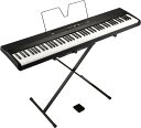 KORG(コルグ) 電子ピアノ 88鍵盤 Liano L1SP 薄さ7cm 6kgの軽量ボディ 弾きやすいライトタッチ鍵盤 スタンドとペダルが付属 ブラック