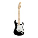 Squier by Fender エレキギター Affinity Series Stratocaster, Maple Fingerboard, White Pickguard, Black ソフトケース付き