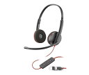 Poly Blackwire 3220 両耳ヘッドセット 有線 ノイズキャンセリング USB-C/A 国内正規品 9P7X8AA