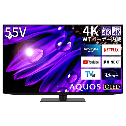 シャープ 55V型 有機EL テレビ AQUOS OLED 4T-C55EQ1 4K チューナー内蔵 Google TV (2022年モデル)
