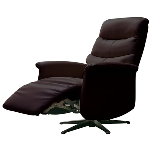 革張り 回転 2モーター 電動ソファ 電動リクライニングチェア 本革 オットマン内蔵 1人 1人掛け USB 一人用 レザー 電動ソファー パーソナルチェア リクライニング 電動 (レガシー ダークブラウン)