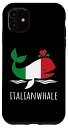 iPhone 11 面白いイタリアのクジラ イタリア国旗 スマホケース