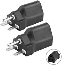 Generic 100V変換プラグ、15A 日本仕様200Vプラグ変換100V電源プラグ 100V コンセント変換アダプター/NEMA 6-15~5-15仕様 6-15P (2個)