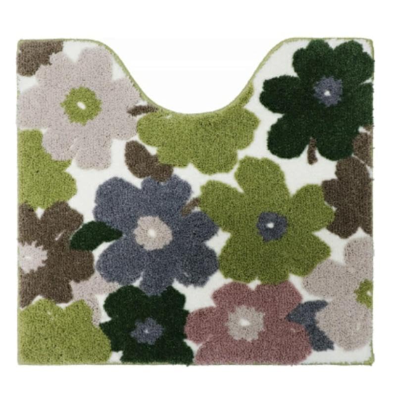 フルール トイレ足元マット グリーン