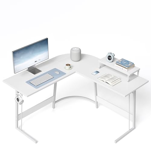 CubiCubi L字デスク 幅120cm*120cm ゲーミングデスク PCデスク パソコンデスク 在宅勤務 ホワイト