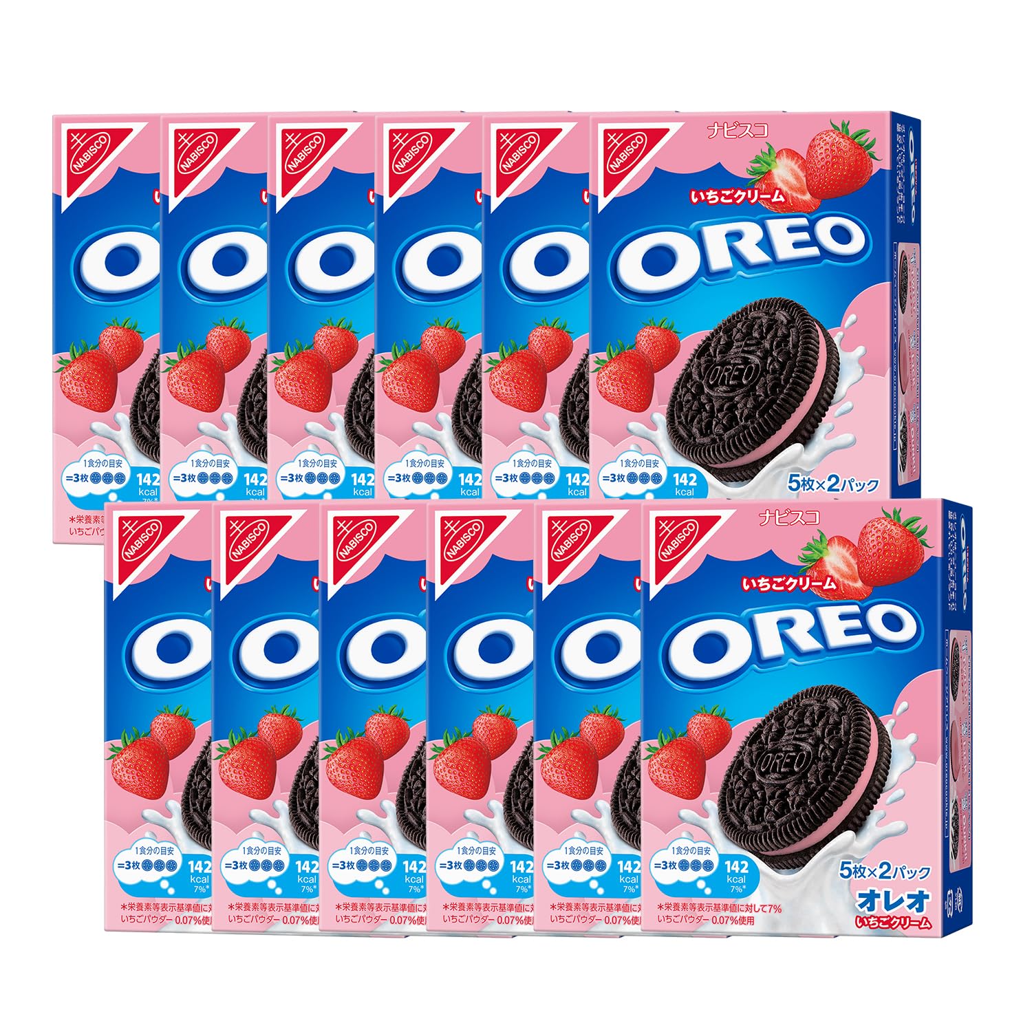 モンデリーズ オレオ いちごクリーム 10枚（5枚×2パック）×12個