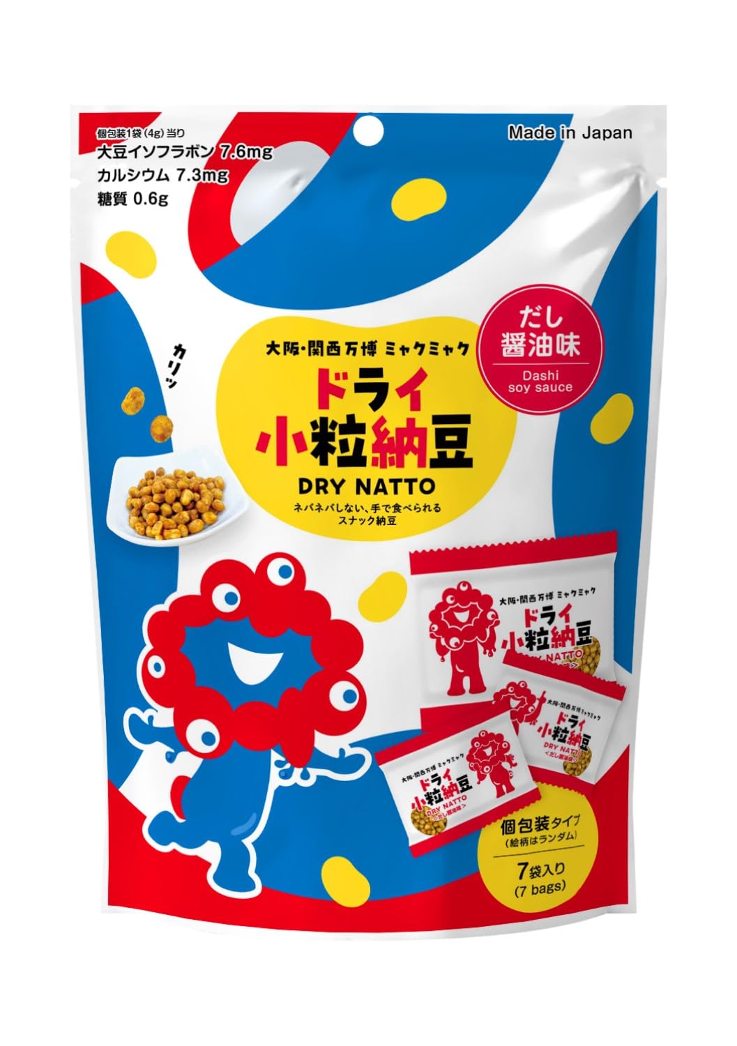 MD 大阪・関西万博 ミャクミャク ドライ小粒納豆 だし醤油味 7袋×4袋のサムネイル