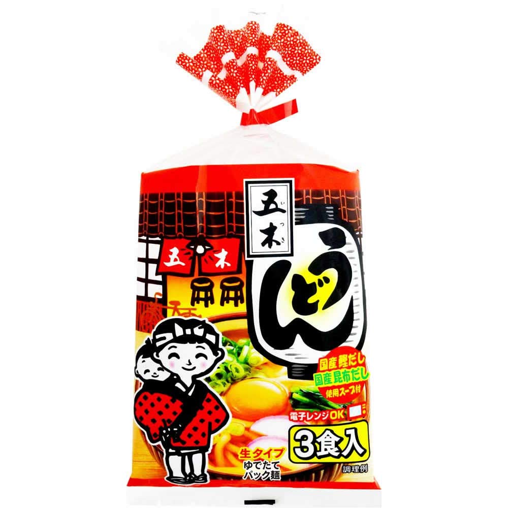 五木食品 3食入スープ付うどん 564g ×12個(電子レンジ調理可能)(常温保存商品)