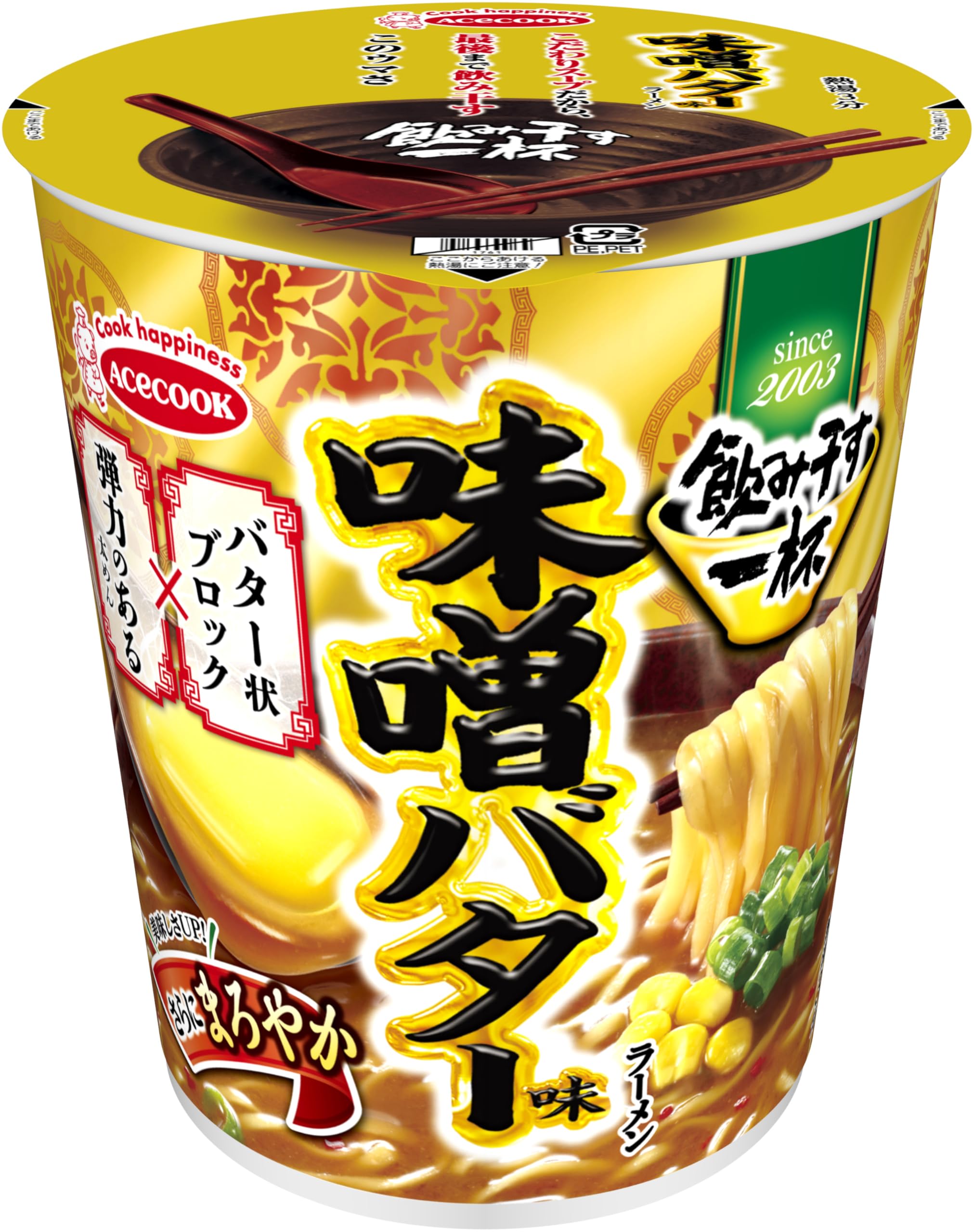 エースコックタテ型飲み干す一杯味噌バター味ラーメン67g×12個