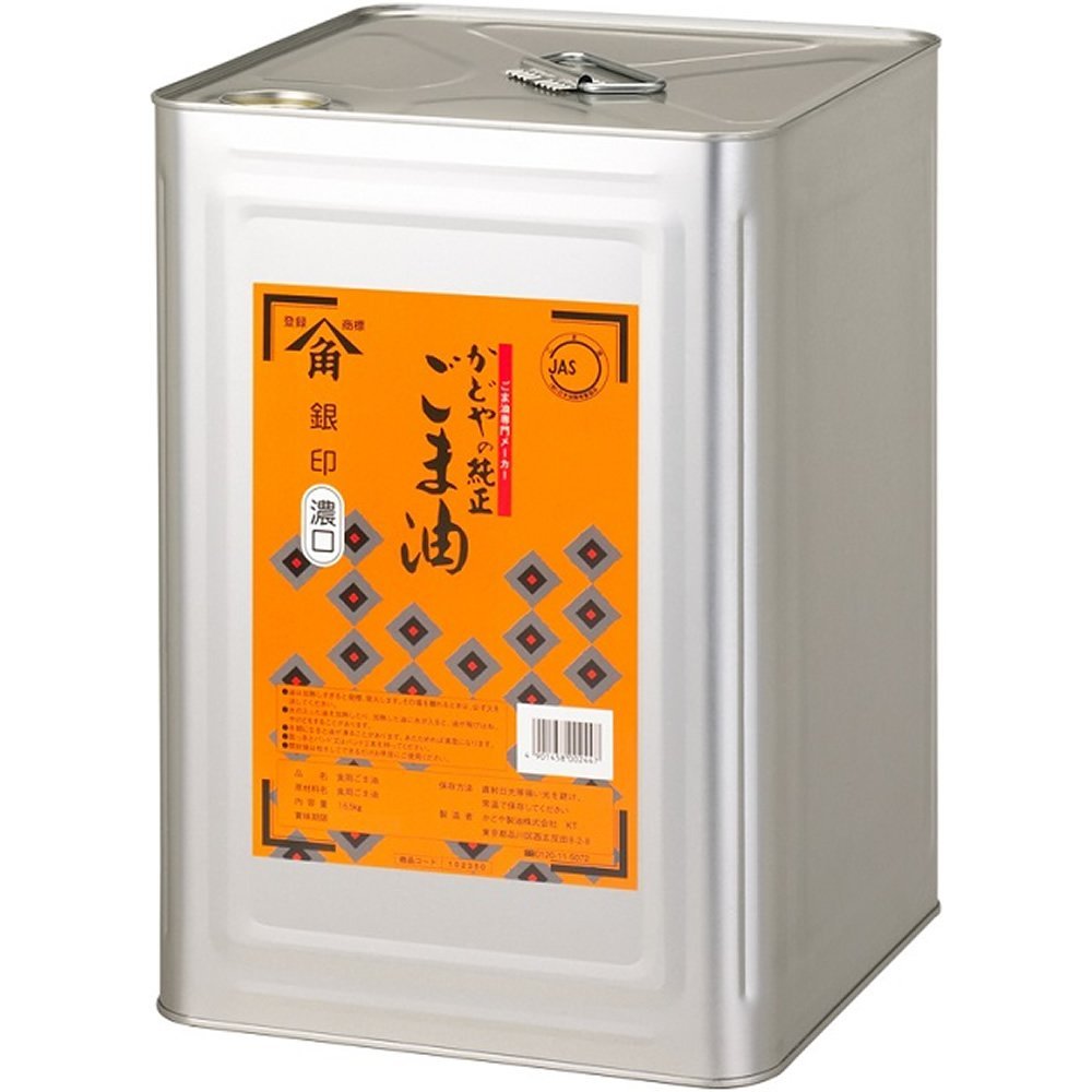 かどや 銀印ごま油 濃口 16500gのサムネイル